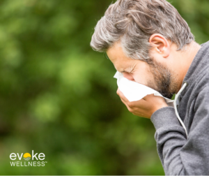 a person with codeine allergy sneezes